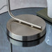 Endon 90558 Toledo 1lt Table Brushed nickel plate & clear glass 40W E27 GLS (Required) - westbasedirect.com