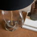 Endon 90559 Gideon 1lt Table Clear glass, antique brass plate & black fabric 60W E27 GLS (Required) - westbasedirect.com