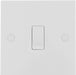 BG 912 White Square Edge Single Light Switch 10A - westbasedirect.com
