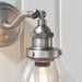 Endon 91739 Hansen 1lt Wall Brushed silver paint & clear glass 40W E14 golf (Required) - westbasedirect.com