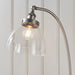 Endon 91741 Hansen 1lt Floor Brushed silver paint & clear glass 40W E27 GLS (Required) - westbasedirect.com