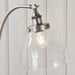Endon 91741 Hansen 1lt Floor Brushed silver paint & clear glass 40W E27 GLS (Required) - westbasedirect.com