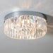 Endon 91811 Shimmer 5lt Flush Chrome plate & clear crystal 5 x 18W G9 clear capsule (Required) - westbasedirect.com
