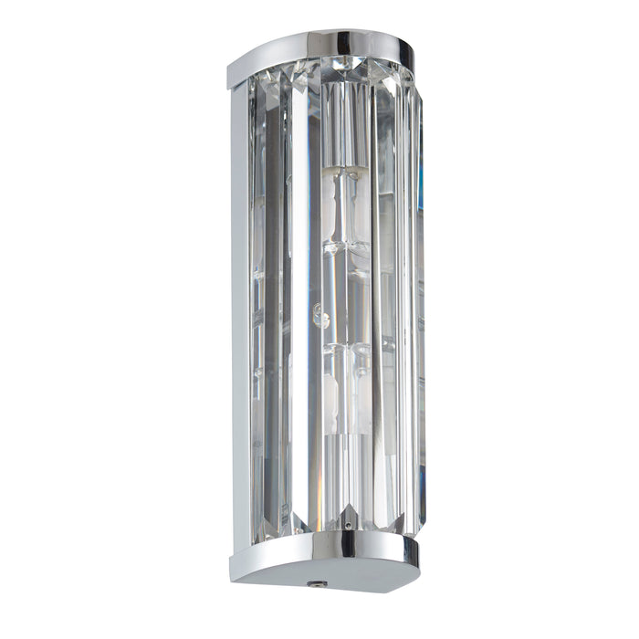 Endon 91820 Shimmer 2lt Wall Chrome plate & clear crystal 2 x 18W G9 clear capsule (Required) - westbasedirect.com