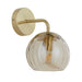 Endon 91970 Dimple 1lt Wall Satin brass plate & champagne lustre glass 25W E14 golf (Required) - westbasedirect.com