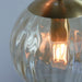 Endon 91971 Dimple 3lt Pendant Satin brass plate & champagne lustre glass 3 x 7W LED E14 (Required) - westbasedirect.com