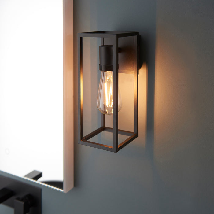 Endon 91993 Herbert 1lt Wall Textured black 10W LED E27 (Required) - westbasedirect.com