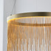 Endon 92176 Zelma 1lt Pendant Satin brass plate & gold effect chain 20W LED tape module (SMD 2835) Warm White - westbasedirect.com