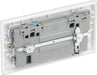 BG 922U3 White Square Edge 13A Double Socket + 2x USB (5 Pack) - westbasedirect.com