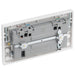 BG 922UAC30 White Square Edge 13A Double Socket + USB A+C (30W) - westbasedirect.com