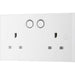 BG 922/HC White Moulded Square Edge Double Switched 13A Power Socket with Smart Home Control - westbasedirect.com