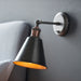 Endon 92866 Hal 1lt Wall Aged pewter & aged copper plate 10W LED E27 (Required) - westbasedirect.com