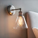 Endon 92874 Hal 1lt Wall Aged pewter, aged copper plate & clear glass 10W LED E27 (Required) - westbasedirect.com