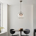 Endon 92988 Hal 3lt Pendant Clear glass, aged copper & pewter plate 3 x 10W LED E27 (Required) - westbasedirect.com