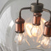 Endon 92988 Hal 3lt Pendant Clear glass, aged copper & pewter plate 3 x 10W LED E27 (Required) - westbasedirect.com