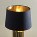 Endon 93137 Calan 1lt Table Gold effect plate & black cotton fabric 40W E27 GLS (Required) - westbasedirect.com