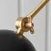 Endon 93142 Lehal 1lt Wall Antique solid brass & matt black 10W LED E27 (Required) - westbasedirect.com
