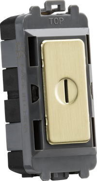 Knightsbridge GDM009BB 20AX 2 Way SP Key Module - Brushed Brass