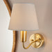 Endon 93852 Conway 1lt Wall Satin brass plate & ivory linen mix fabric 3W LED G9 (Required) - westbasedirect.com