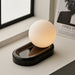 Endon 93868 Contour 1lt Table Gloss black glaze & matt opal glass 3W LED G9 (Required) - westbasedirect.com