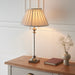 Endon 94350 Avebury 1lt Table Antique brass plate & clear glass 10W LED E27 (Required) - westbasedirect.com