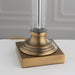 Endon 94350 Avebury 1lt Table Antique brass plate & clear glass 10W LED E27 (Required) - westbasedirect.com