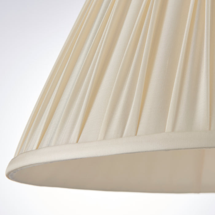 Endon 94353 Chatsworth 1lt Shade Ivory silk 60W E27 or B22 GLS (Required) - westbasedirect.com