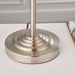 Endon 94369 Highclere 3lt Table Brushed chrome plate & natural linen 3 x 18W E14 Eco golf (Required) - westbasedirect.com