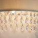 Endon 94372 Malmesbury 1lt Wall Silver grey fabric, clear glass & chrome plate 3W LED G9 (Required) - westbasedirect.com