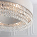Endon 94396 Malmesbury 6lt Pendant Silver grey fabric, clear glass & chrome plate 6 x 2.5W LED G9 Warm White (Required) - westbasedirect.com