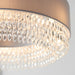Endon 94396 Malmesbury 6lt Pendant Silver grey fabric, clear glass & chrome plate 6 x 2.5W LED G9 Warm White (Required) - westbasedirect.com