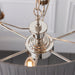 Endon 94397 Highclere 6lt Pendant Bright nickel plate & charcoal fabric 6 x 40W E14 candle (Required) - westbasedirect.com