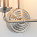 Endon 94403 Highclere 2lt Wall Brushed chrome plate & natural linen 2 x 40W E14 candle (Required) - westbasedirect.com