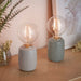 Endon 94506 Olivia 1lt Table Thyme glaze & satin nickel plate 10W LED E27 (Required) - westbasedirect.com