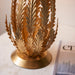 Endon 95037 Delphine 1lt Table Gold leaf & ivory cotton fabric 10W LED E27 (Required) - westbasedirect.com