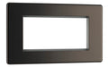 BG FBNEMR4 Flatplate Screwless Quad Euro Module Faceplate - Black Nickel - westbasedirect.com