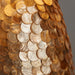 Endon 95461 Dahlia 1lt Table Capiz detail, antique brass plate & ivory fabric 10W LED E27 (Required) - westbasedirect.com