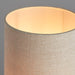 Endon 95467 Fraser 1lt Table Satin brass plate & natural linen mix fabric 10W LED E27 (Required) - westbasedirect.com