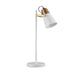 Endon 95473 Gerik 1lt Table White & aged brass paint 10W LED E27 (Required) - westbasedirect.com