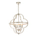 Endon 95853 Barton 4lt Pendant Bright nickel plate & clear faceted acrylic 4 x 6W LED E14 (Required) - westbasedirect.com
