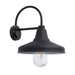 Endon 95899 Farmhouse 1lt Wall Textured black & clear glass 10W LED E27 (Required) - westbasedirect.com