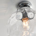 Endon 95994 Elston 1lt Flush Chrome plate & clear dimpled glass 10W LED E27 (Required) - westbasedirect.com