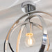 Endon 96000 Merola 1lt Semi flush Chrome plate & clear faceted acrylic 10W LED E27 (Required) - westbasedirect.com
