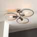 Endon 96001 Merola 3lt Semi flush Chrome plate & clear faceted acrylic 3 x 10W LED E27 (Required) - westbasedirect.com