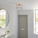 Endon 96150 Hopton 1lt Flush Bright nickel plate & clear glass 10W LED E27 (Required) - westbasedirect.com