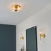Endon 96163 Talo 1lt Wall Satin brass plate & clear ribbed glass 3W LED G9 (Required) - westbasedirect.com
