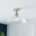 Endon 96182 Barford 1lt Semi flush Bright nickel plate & clear glass 10W LED E27 (Required) - westbasedirect.com