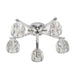 Endon 96454 Ria 5lt Semi flush Chrome plate & clear crystal glass 5 x 3W LED G9 (Required) - westbasedirect.com