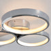 Endon 96473 Radius 3lt Semi flush Chrome plate & white silicone 3 x 10W LED (SMD 2835) Warm White - westbasedirect.com