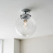 Endon 96488 Milston 1lt Flush Chrome plate & clear spiral glass 10W LED E27 (Required) - westbasedirect.com